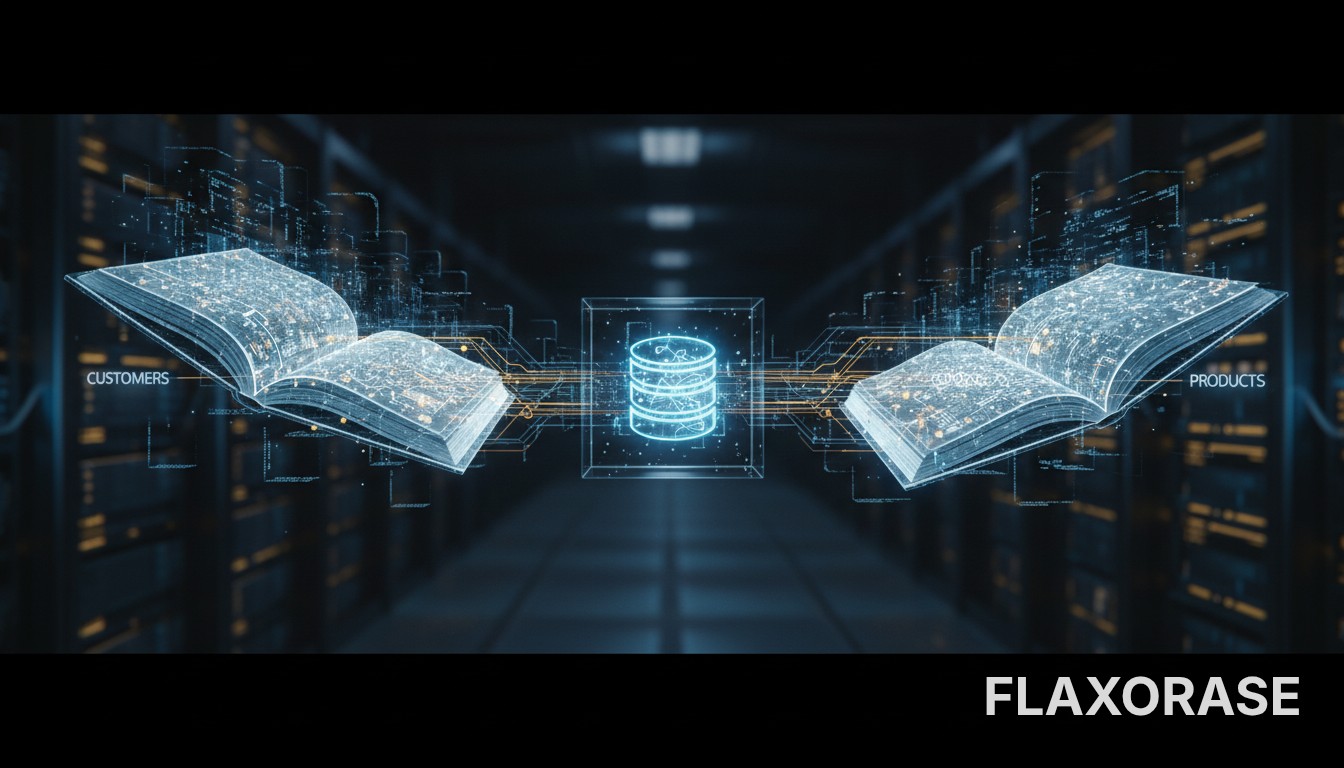Analista de dados destacando a cláusula FROM em um editor de código SQL para identificar a origem das tabelas de dados.