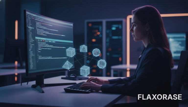 Analista de dados operando interface de código SQL em um notebook destacando comandos de filtragem e seleção de dados